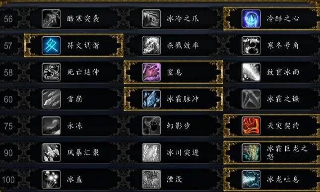 冰dk副本天赋　冰dk 天赋